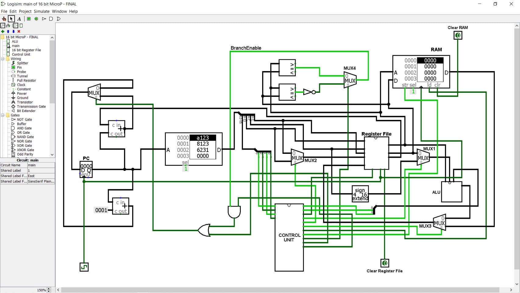 RISC Microprocessor (16 Bit)